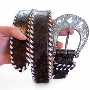 Nocona Women's Jeweled Western Belt XL